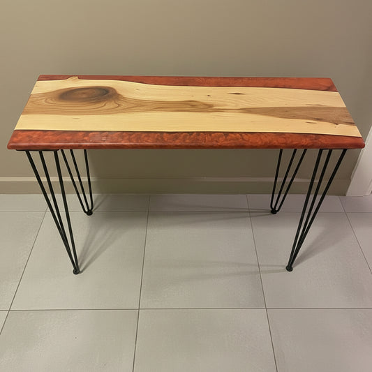 Bronze Red Resin Edge Console Table