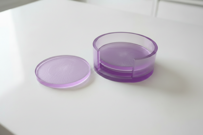 Set of 4 Coasters with Holder