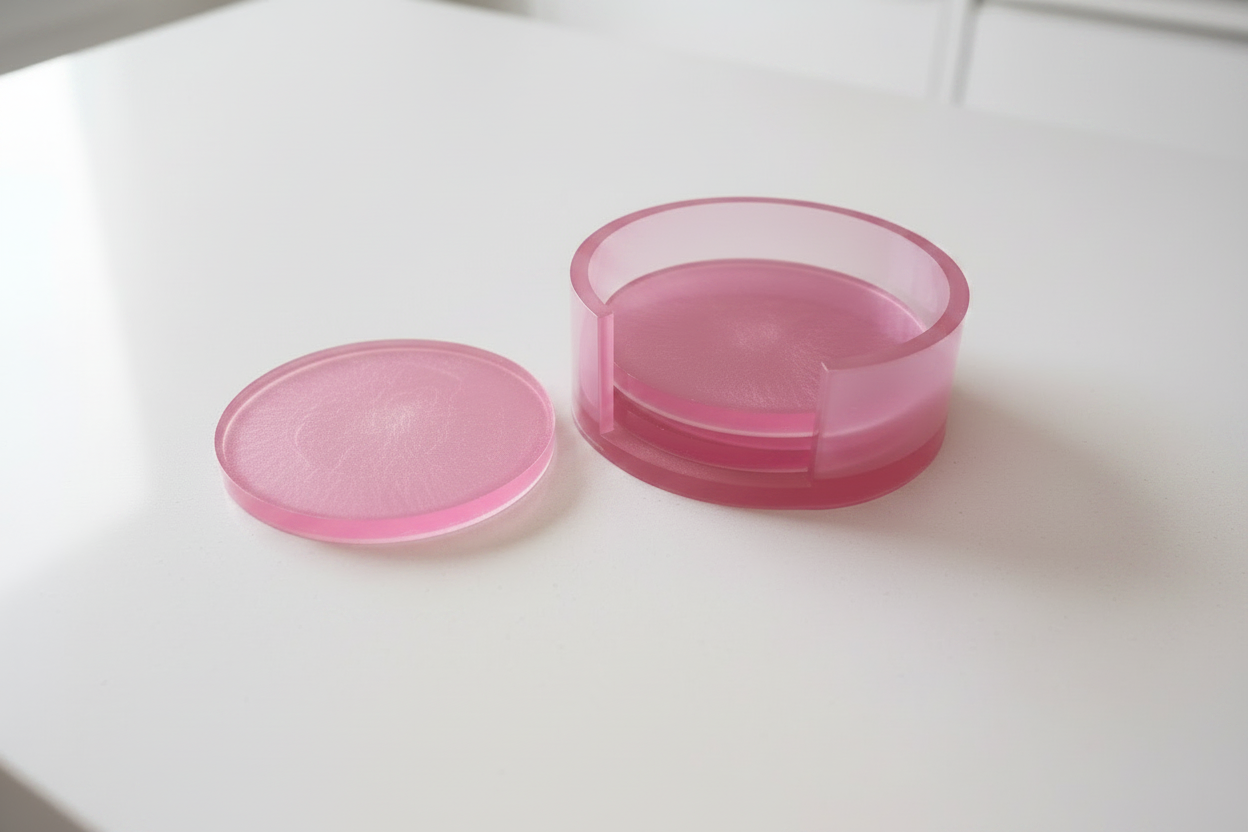 Set of 4 Coasters with Holder