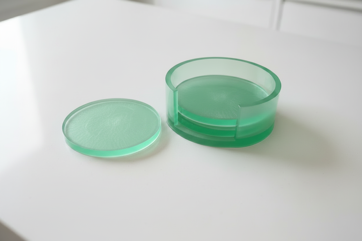 Set of 4 Coasters with Holder