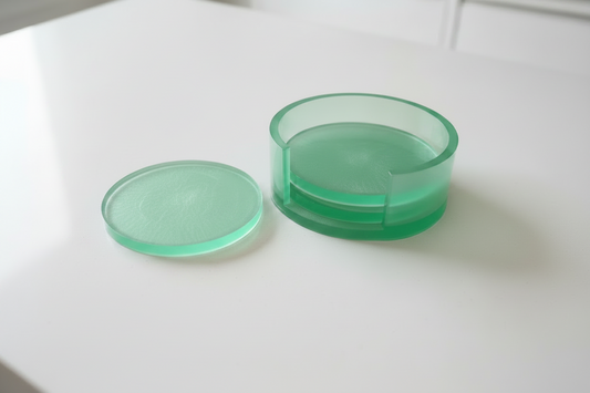 Set of 4 Coasters with Holder