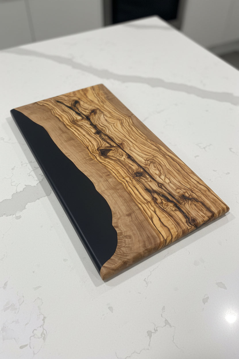Black Resin Olive Wood Chopping Board