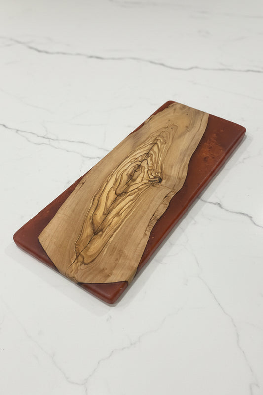 Bronze Red Olive Wood Chopping Board